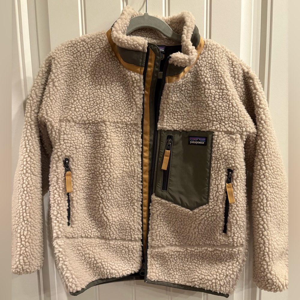 Little boys XS 5-6 Patagonia Retro X fleece jacket euc